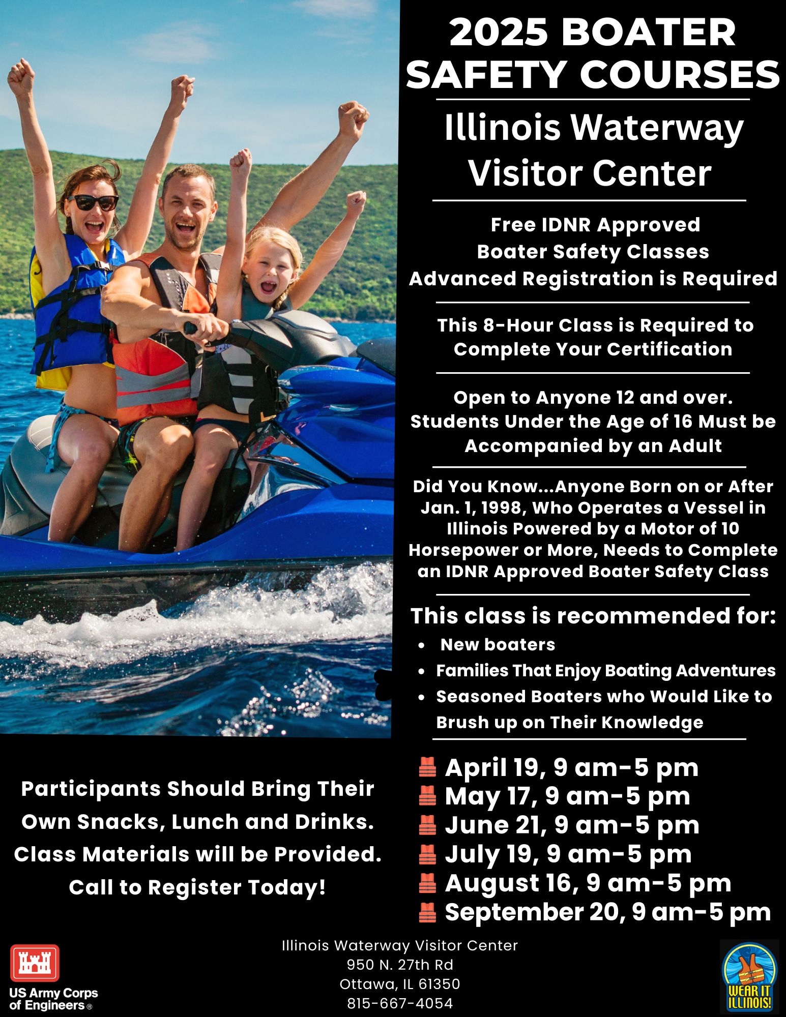 2025 Boater Safety Courses Poster
